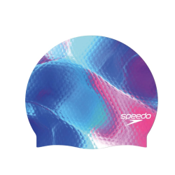 Speedo Swimming Printed Silicone Cap - Blue/Purple